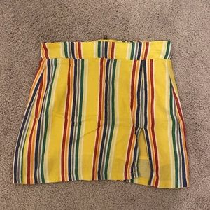 Multi-colored Stripe Mini skirt